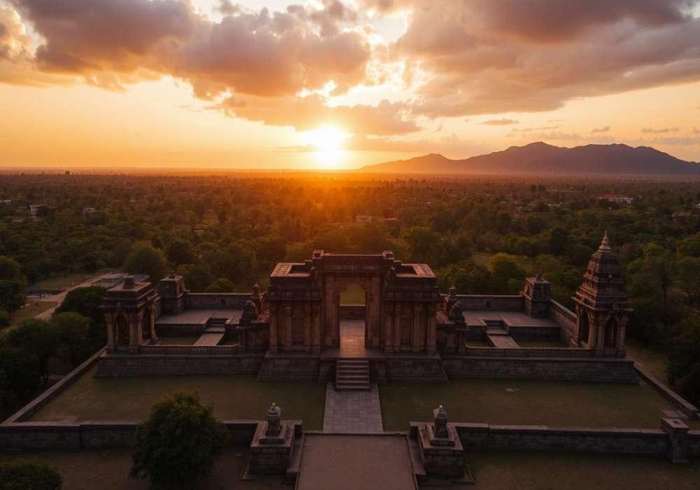 Kakatiya Fort sunset view, a popular tourist place in Warangal